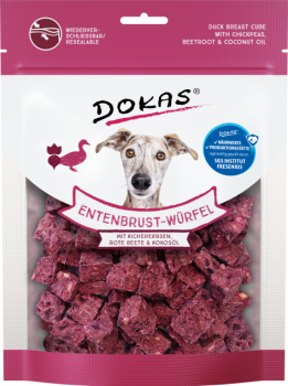 8x Dokas Entenbrust-Würfel mit Kichererbsen, Rote Beete & Kokosöl 150 g